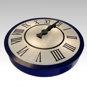 Large aluminium bezel clocks with laser cut numerals and hands