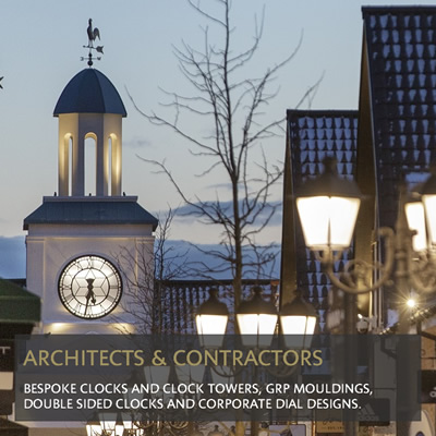 external quality clocks and clock towers for architects and commercial projects