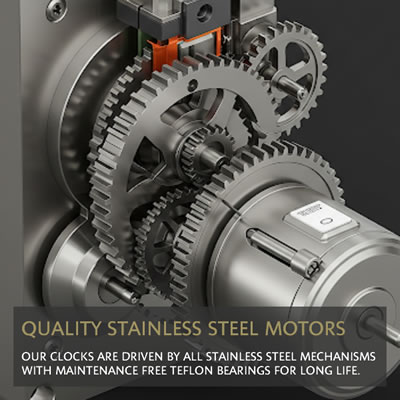 outdoor clocks with quality stainless steel clock motors